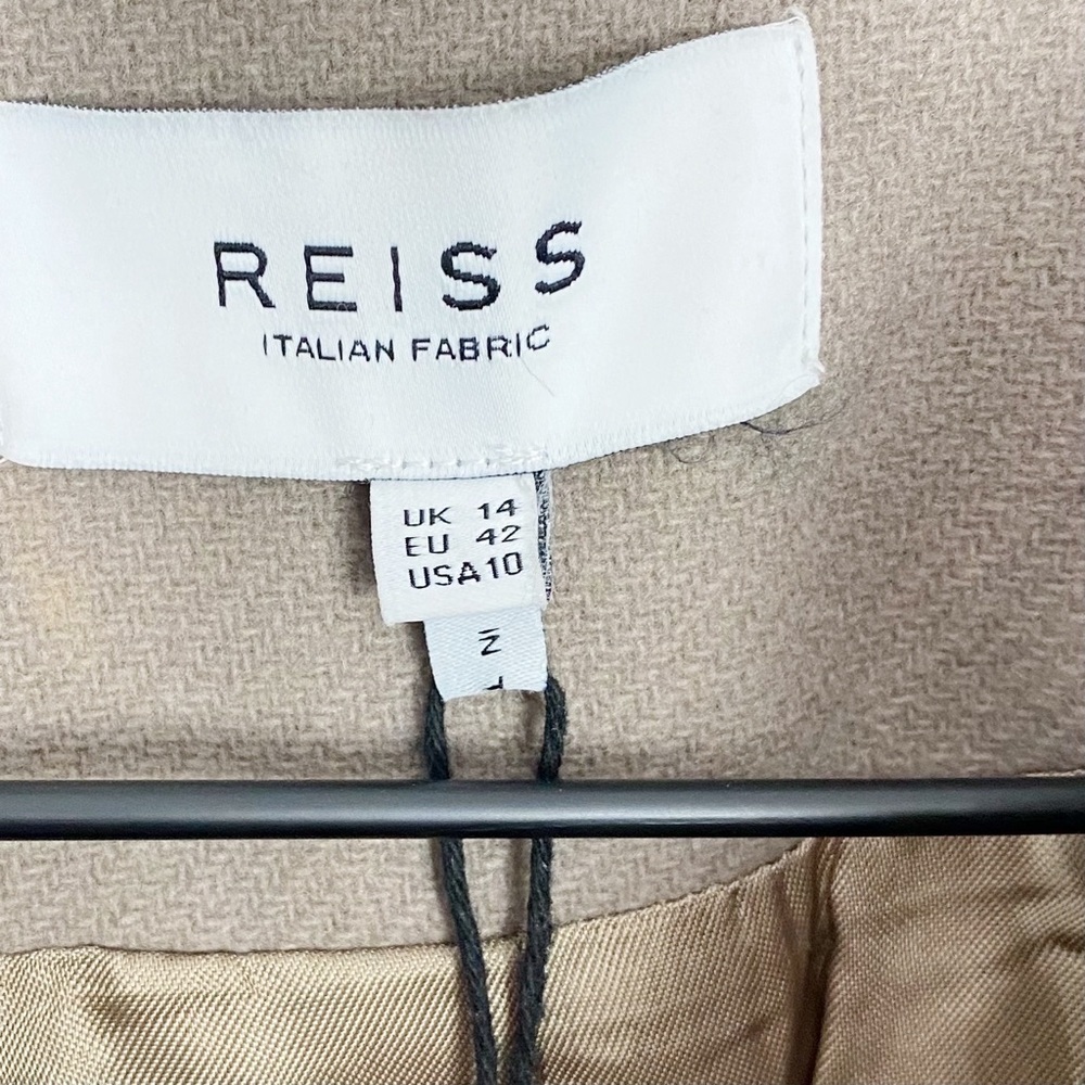 Reiss Roxi Wool Blend Coat in Taupe - Picture 6 of 8